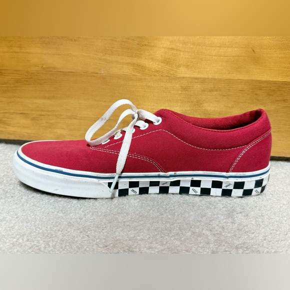 Vans Doheny Red white black Check Side Wall Skate Shoe 10.5 checkered - Picture 8 of 11